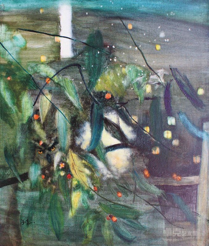 耿德法 为你守候 50x60cm 布面油画 2011年