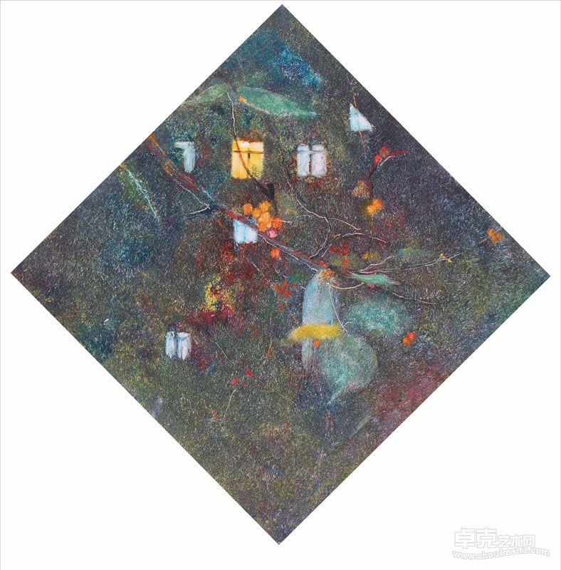 耿德法 独自呼吸 37x37cm 布面油画 2013年
