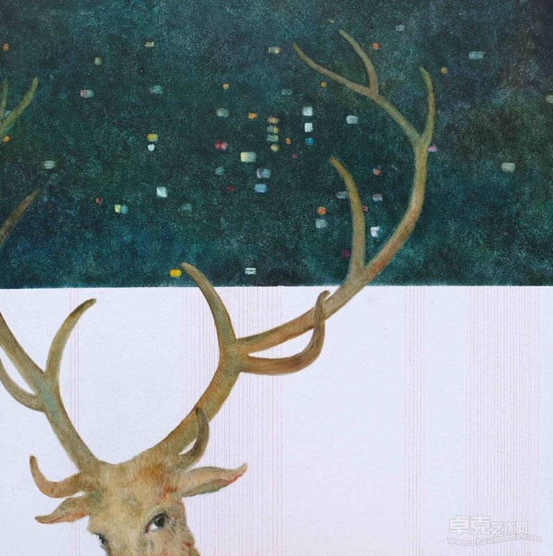 耿德法 听……100X100cm 布面油画 2012年