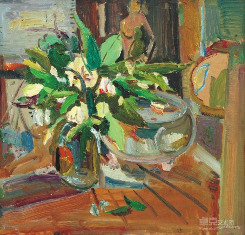 耿德法 栀子花开 48X48cm 布面油画 2010年