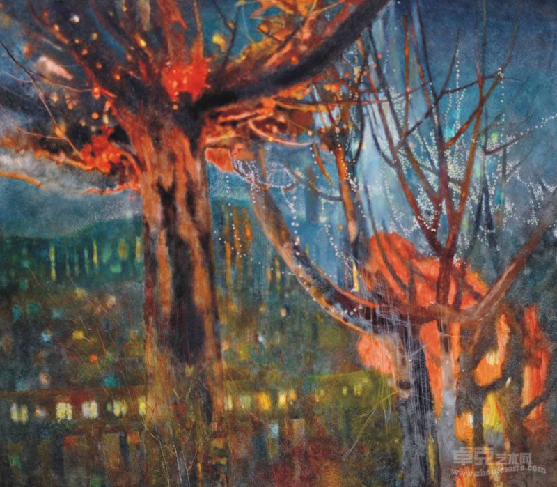 耿德法 行与行者 140X160CM 布面油画 2012年