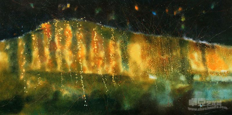 耿德法 寂寞的夜和谁说话 80X160CM 布面油画 2012