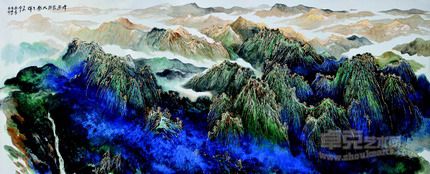 终南雨霁老县城 万鼎 505*193cm 2012年作