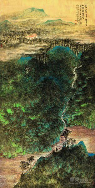 连空青嶂合 136X68cm 2011年