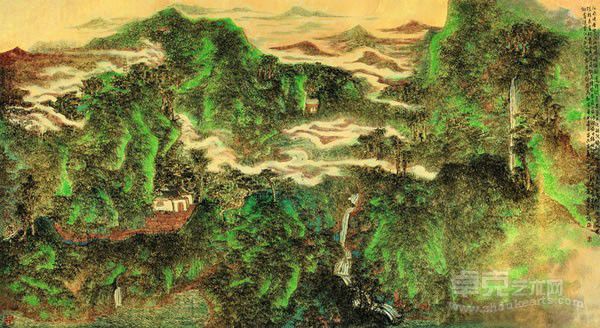 谢灵运诗意图 魏广君 90X180cm 2011年