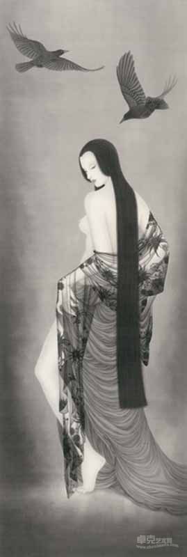 归去万缘清---杨宇---绢本设色----2012年--79.5x216.5