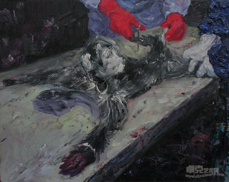 造物主系列三  材质布面油画 40cmx50cm 创作年代2013年 作者张微洲