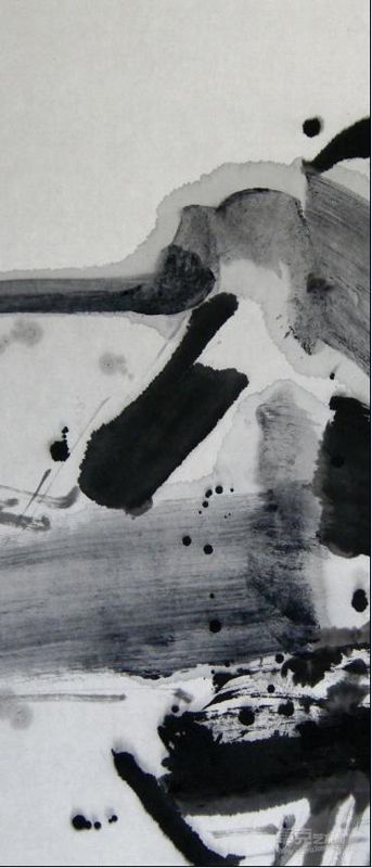 管怀宾 园语2 墨笔纸本  100cm×200cm 2005年