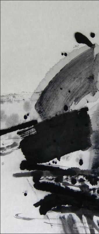 管怀宾 园语 墨笔纸本 100cm×200cm 2005年