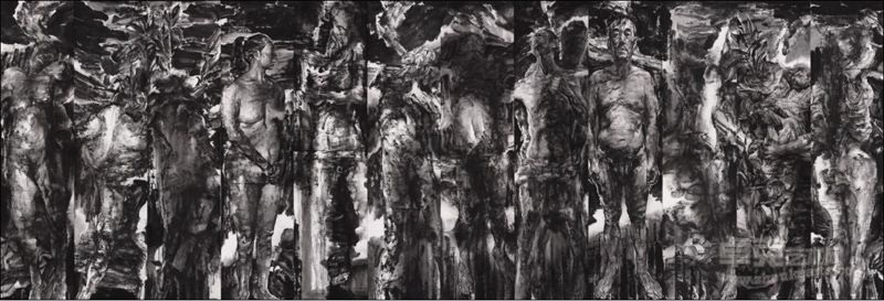 黄骏 视角2010  墨笔纸本 245cm×750cm 2010年