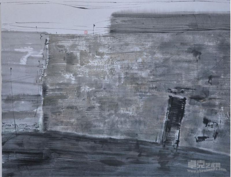 邱兴雄 水中天系列1 墨笔纸本 85cm×68cm 2010年