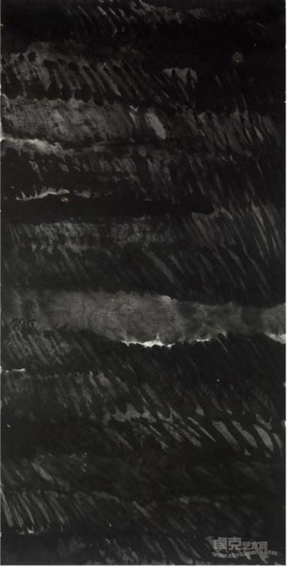 袁进华 气象系列9 墨笔纸本 136cm×68cm 2011
