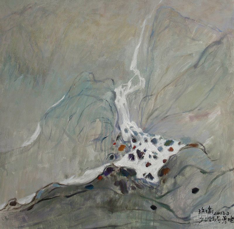 水……？系列二十二（80cmx80cm）油画