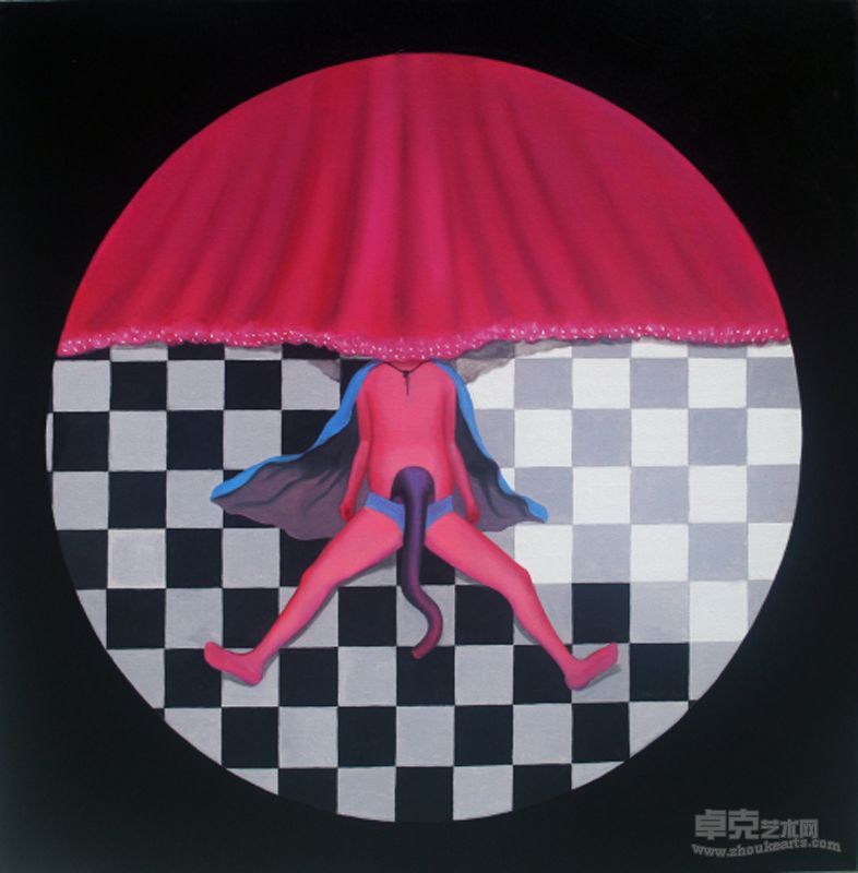 《大象有形》，75x75cm，布面油画，2011年