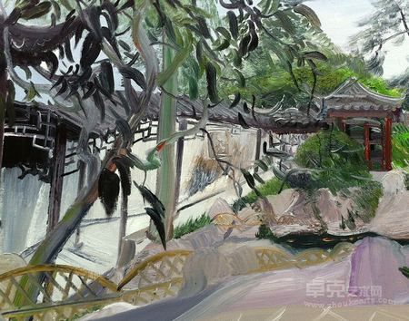 夏至耦园 张新权 80x100cm