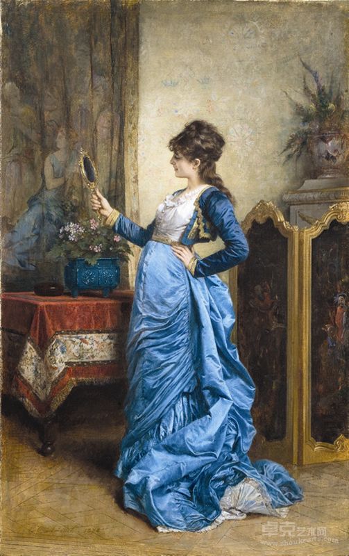 TOULMOUCHE Auguste 美人 66x41.5cm