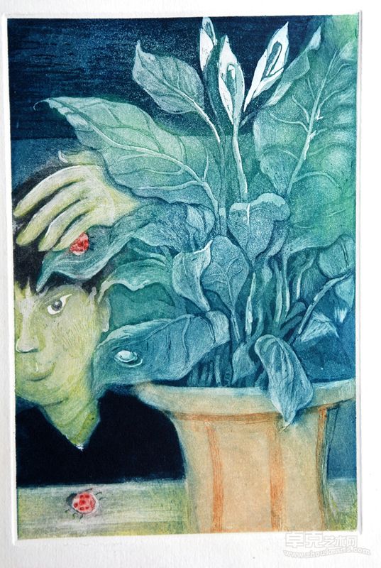 董倩 瓢虫之一 20cmx14cm  铜板套色50 2012