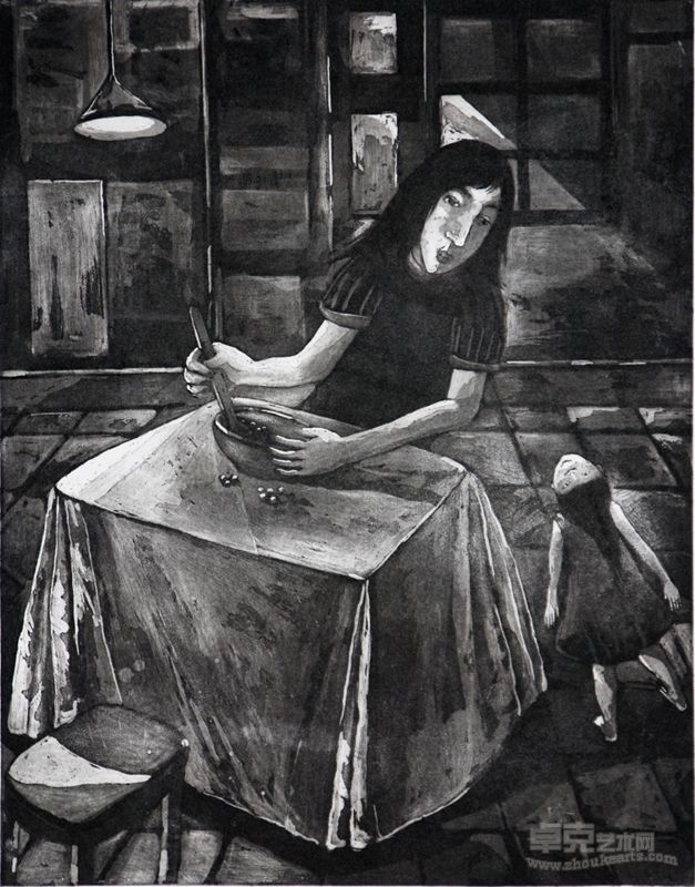 董倩 青豆50cm×40cm 铜版 2010年25幅 余1张