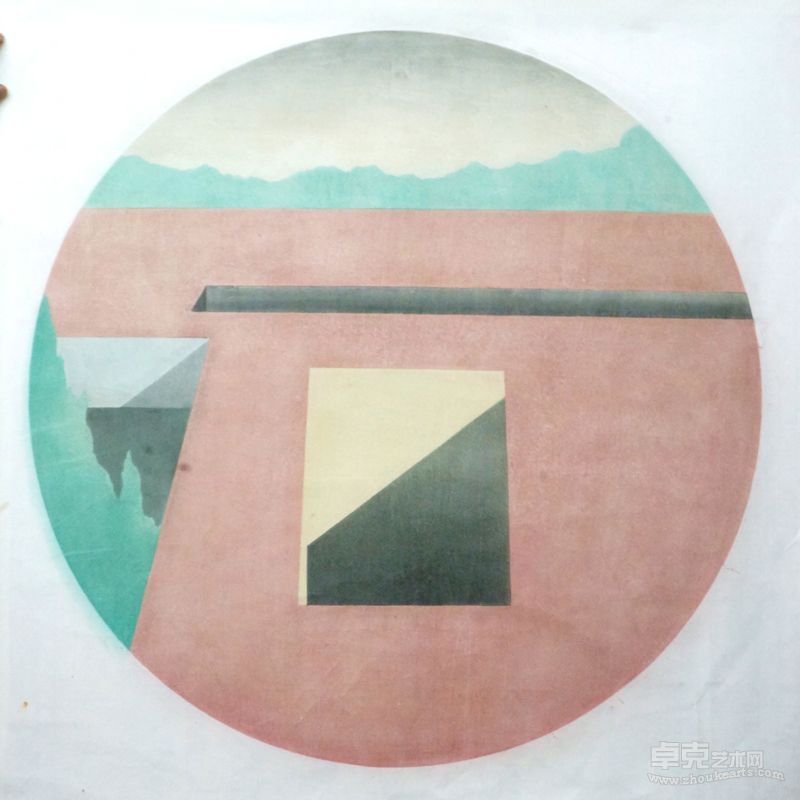 龙珩 一隅3  直径84cm 水印版画 2013