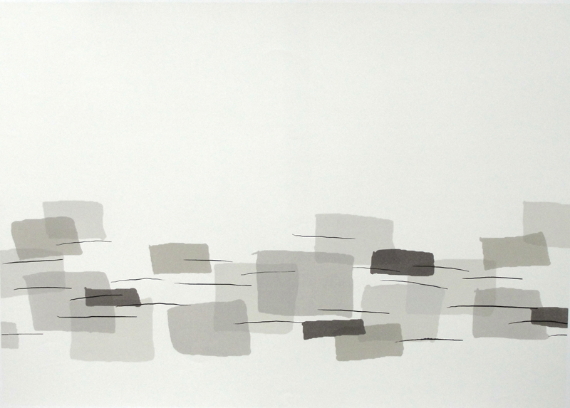 石瑞 《浮游之间》58cm×82cm丝网 2010