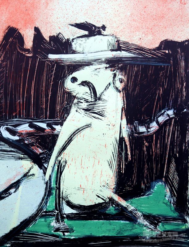 张超 鱼在其中之林荫舞步 68cm×51cm 丝网版 2012
