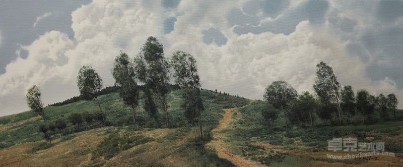《绿色》120X50cm   2012年