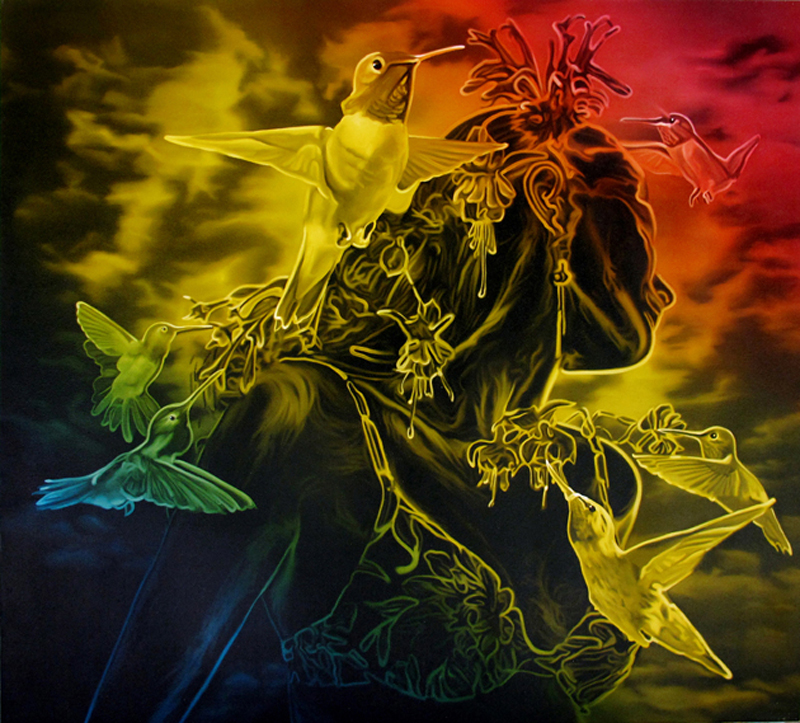 里面的世界1 100x90cm  布面油画 2012年    金昂泽