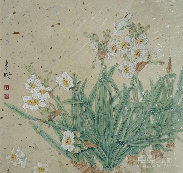 水仙 董竟成 40x40cm