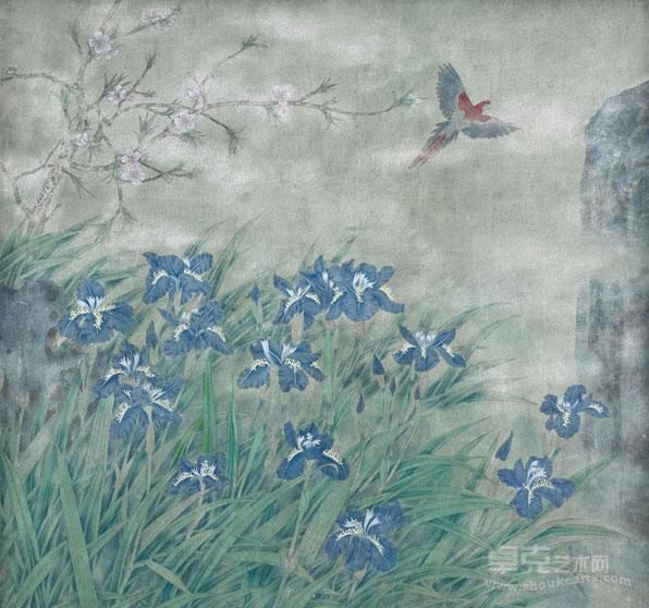 鸢尾兰 董竟成 145x145cm