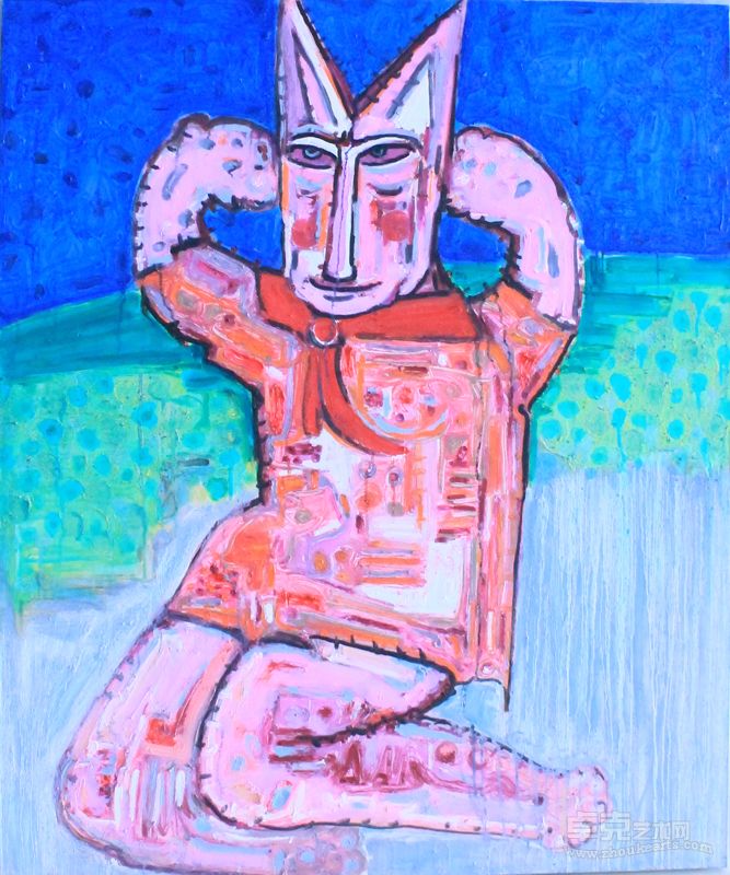 2010年100×120cm属狗的少女