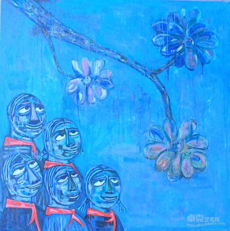 2011年150×150cm赏画的季节（一)