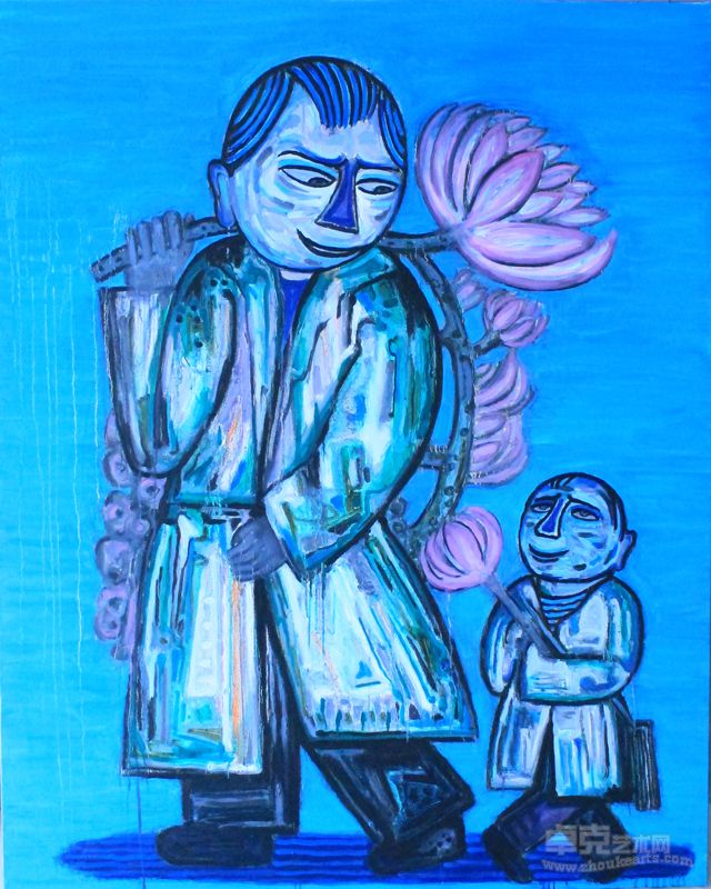 2012年120×150cm持荷童子