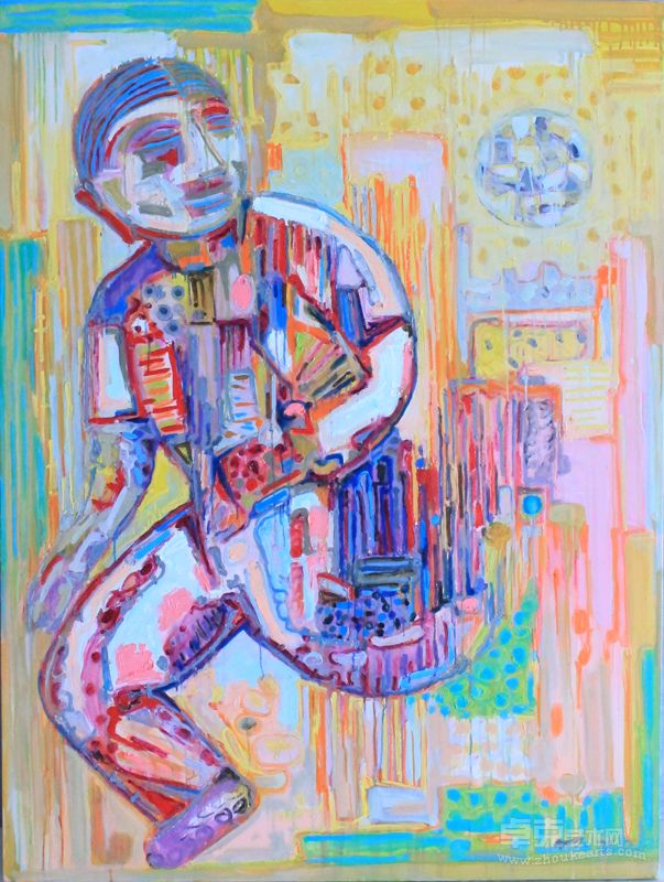 2012年120×160cm戏球童子（一）