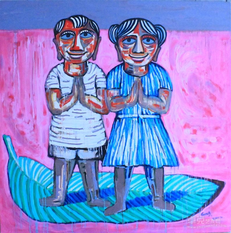 2012年150×150cm金童玉女