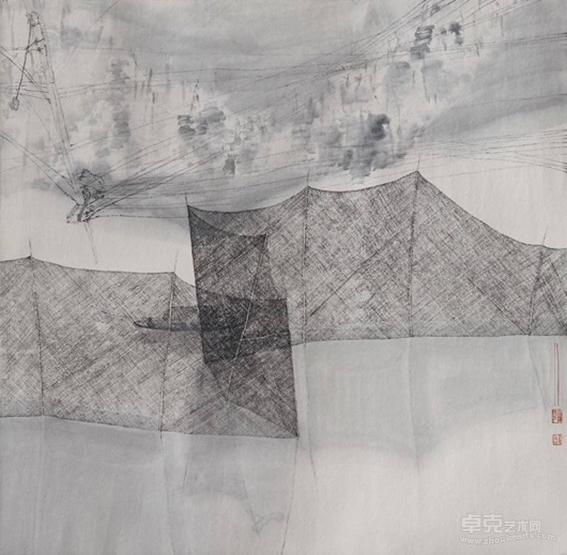 电线杆 2012年 69X69cm