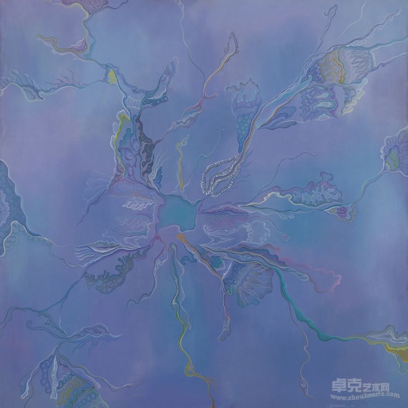 孙良作品2.蓝 布面油画
