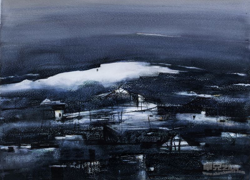 丁寺钟 3 徽州系列_月过西厢 80cmX106cm 2011年