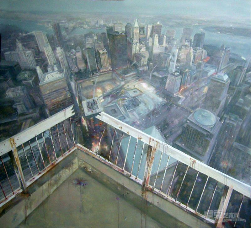 《大城系列》2011   200x180cm  布面油画  2011年