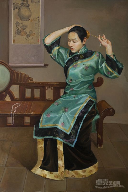 安凯 一个带发簪的女人