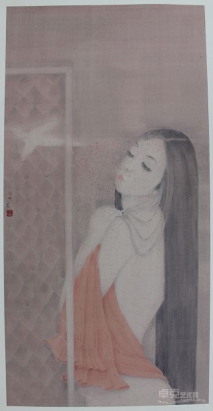 魏治明 女青年肖像之網