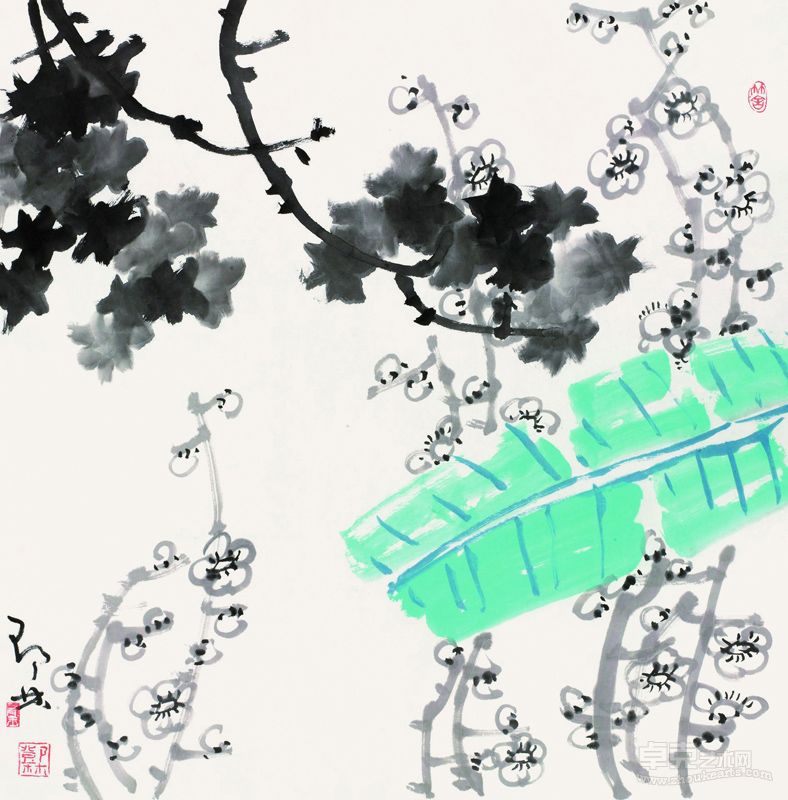 梅花芭蕉++邓林