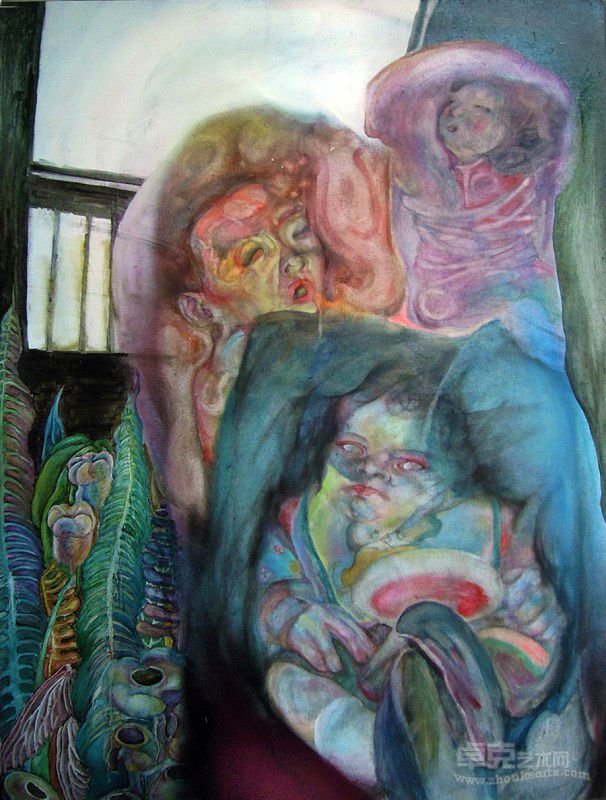 黄刚勇-童年-100X80cm-布面油画 (2)