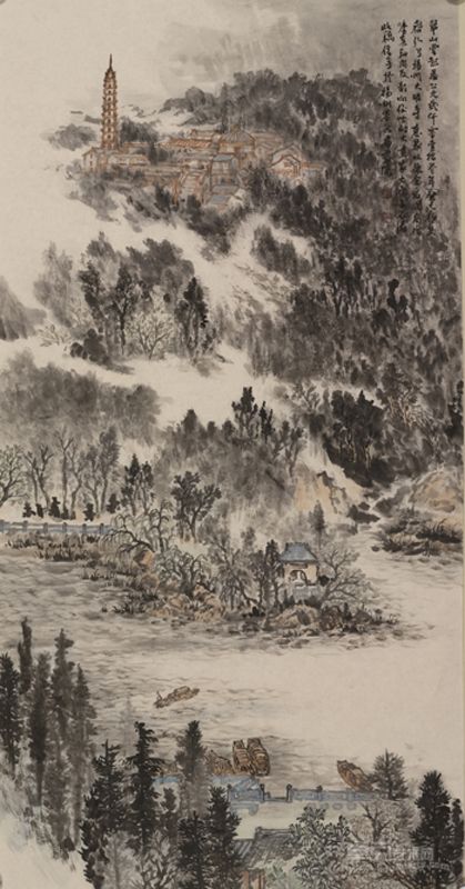 齐宏伟 山水 137.5X71cm软片