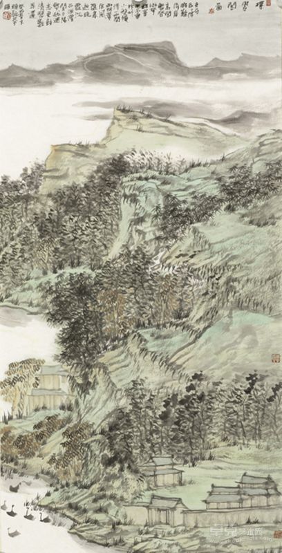 秦晖 山水 137X69cm 软片