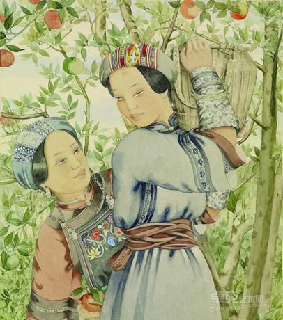 桔红时节 庞薰琹美术馆藏 庞薰琹 43cm×35cm 1942年