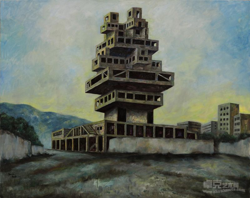 2-三峡系列·纪念塔-布面油画-150cm×120cm-2012