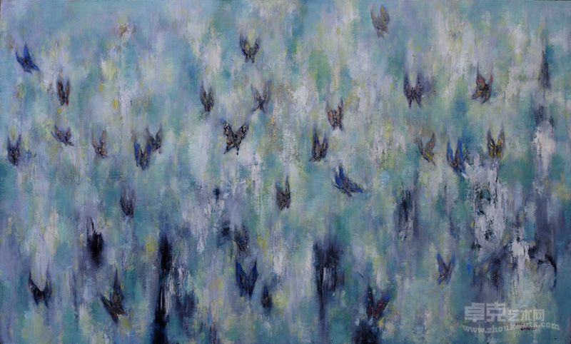 6-落满南山·蝶-布面油画-150cm×90cm-2012年