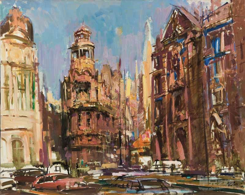 都市    布面油画    60×80cm    1997年