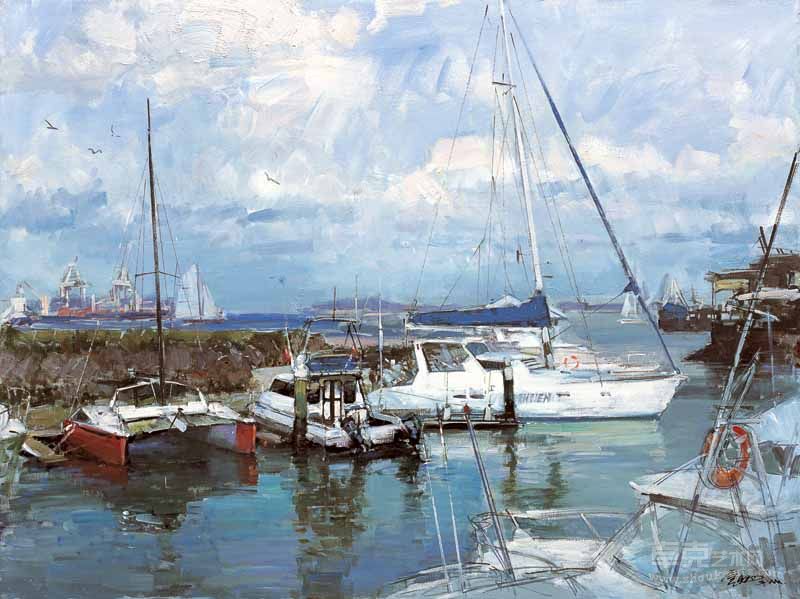 海天放晴    布面油画    90×120cm    2010年
