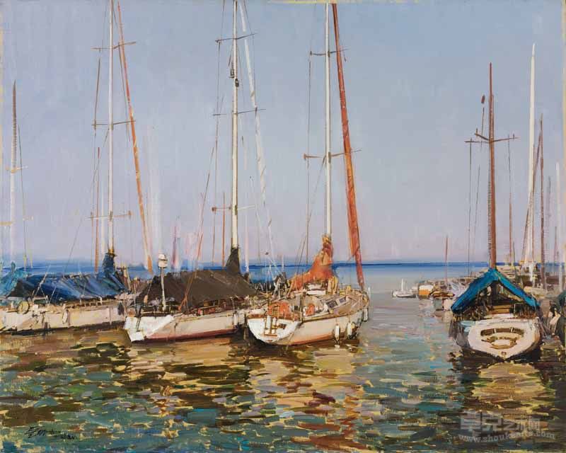 维多利亚港    布面油画    80×100cm    2006年